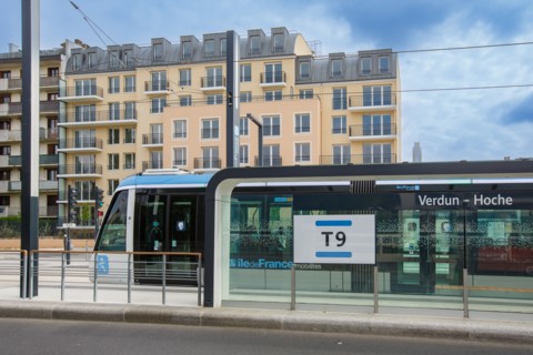 Tramway station in Choisy-le-Roi