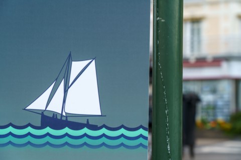 Trouville, panneau d'affichage