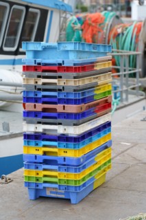 Trouville, fish crates