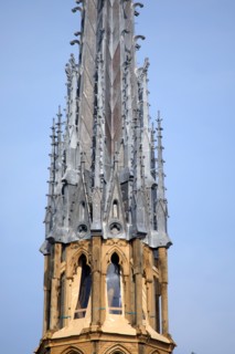 Paris, pose de la nouvelle flèche de Notre-Dame de Paris