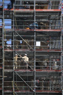 Paris, pose de la nouvelle flèche de Notre-Dame de Paris