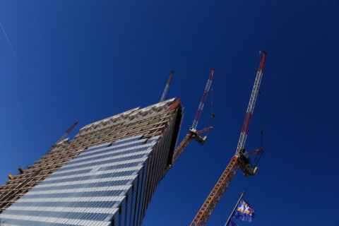 Paris, the Tour Triangle construction site