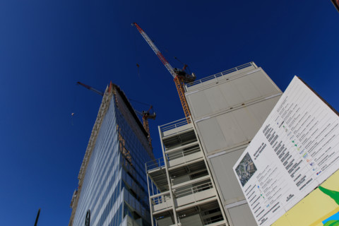 Paris, the Tour Triangle construction site