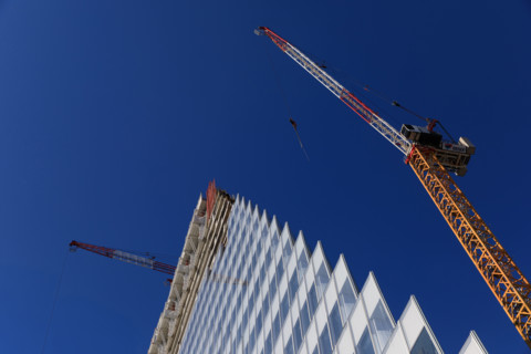 Paris, the Tour Triangle construction site