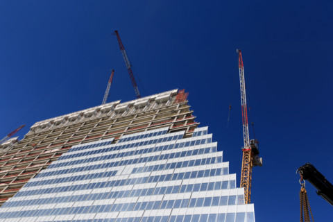 Paris, the Tour Triangle construction site