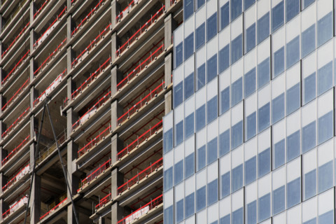 Paris, the Tour Triangle construction site