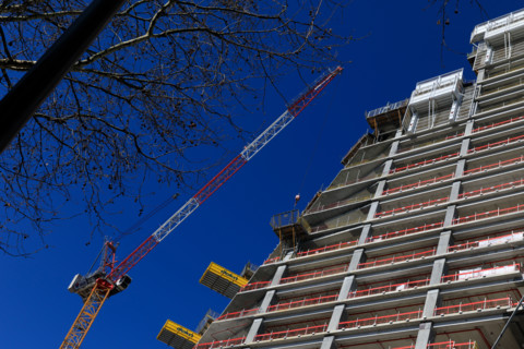 Paris, the Tour Triangle construction site