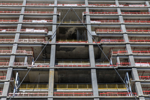 Paris, the Tour Triangle construction site