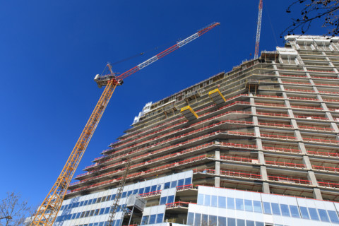 Paris, the Tour Triangle construction site