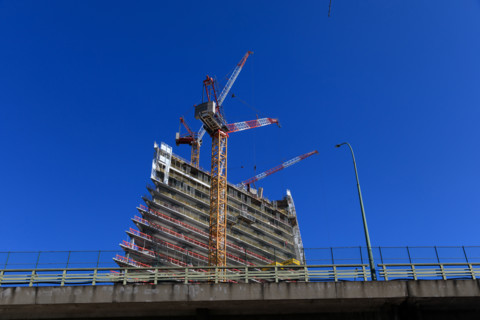Paris, the Tour Triangle construction site