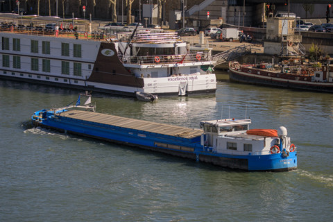 Paris, barge over the Seine