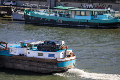 Paris, barge over the Seine