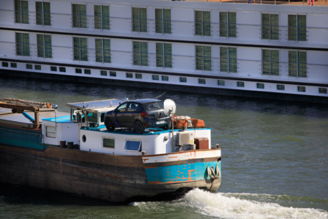 Paris, barge over the Seine