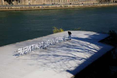 Paris, barge over the Seine