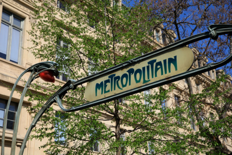 Paris, entrance to Cité metro station