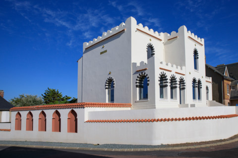 france, region Normandie, Manche, cotentin, Agon coutainville,  "Villa Sans Gène", villa mauresque