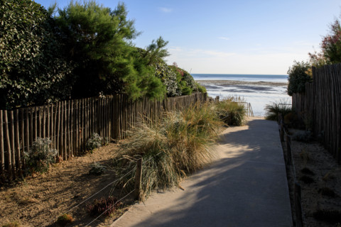 France, region Normandie, Manche, cotentin, Agon coutainville,  plage, rue dramad derriere la