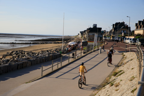 France, region Normandie, Manche, cotentin, Agon coutainville,  plage, rue dramad derriere la