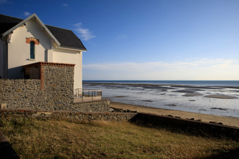France, region Normandie, Manche, cotentin, Agon coutainville,  plage, rue dramad derriere la