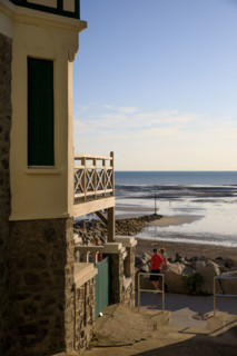 France, region Normandie, Manche, cotentin, Agon coutainville,  plage, rue dramad derriere la