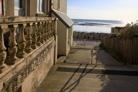 France, region Normandie, Manche, cotentin, Agon coutainville,  plage, rue dramad derriere la
