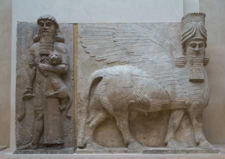 Paris, Musée du Louvre, gardien de porte du palais de Sargon II