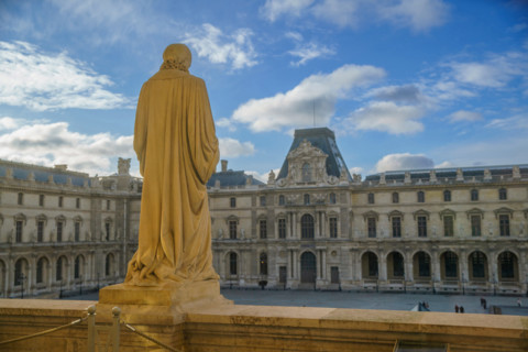 Paris, The Louvre, the Cour Napoléon