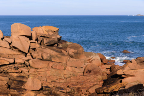 france, région Bretagne, Côtes d'Armor, côte de granit rose, Ploumanac'h, les rochers