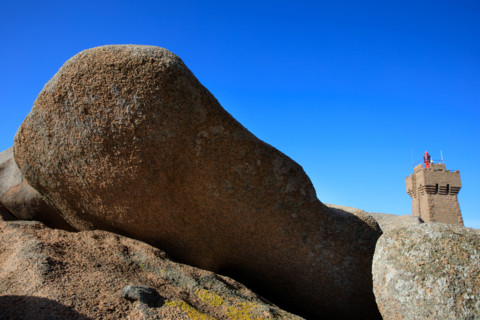 france, région Bretagne, Côtes d'Armor, côte de granit rose, Ploumanac'h, les rochers