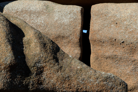 france, région Bretagne, Côtes d'Armor, côte de granit rose, Ploumanac'h, les rochers, abstraction