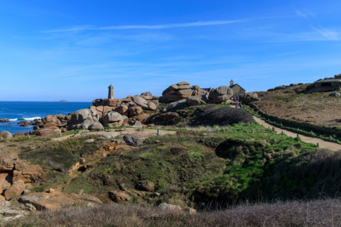 france, région Bretagne, Côtes d'Armor, côte de granit rose, Ploumanac'h, les rochers