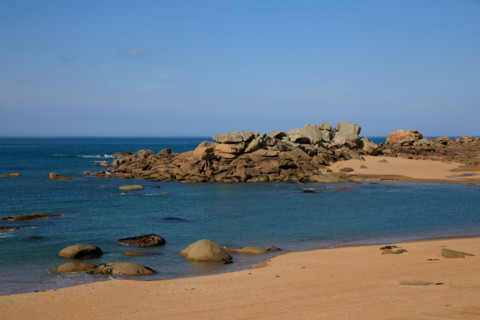 france, région Bretagne, Côtes d'Armor, côte de granit rose, Trégastel,, presqu'ile Renote,