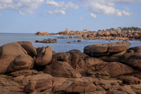 france, région Bretagne, Côtes d'Armor, côte de granit rose, Trégastel,, presqu'ile Renote,