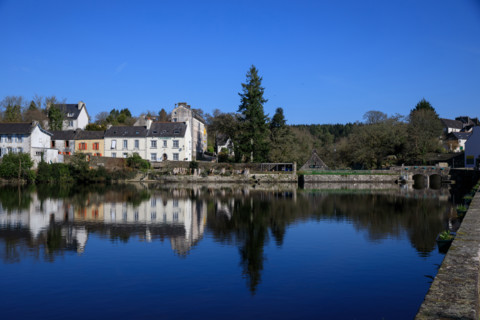 FRance, région Bretagne, Finistère, Huelgoat, les rochers, cahos de huelgoat, lac