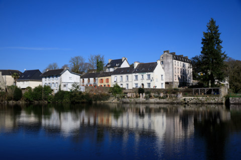 FRance, région Bretagne, Finistère, Huelgoat, les rochers, cahos de huelgoat, lac