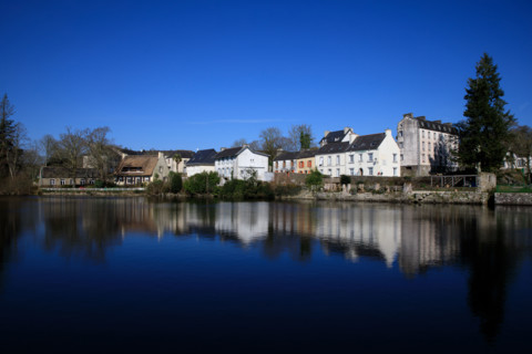 FRance, région Bretagne, Finistère, Huelgoat, les rochers, cahos de huelgoat, lac