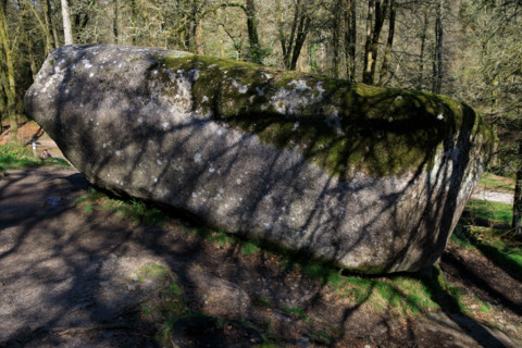 FRance, région Bretagne, Finistère, Huelgoat, les rochers, cahos de huelgoat, la roche tremblante,