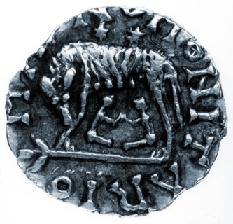 Currency mérovingienne of a third of penny -