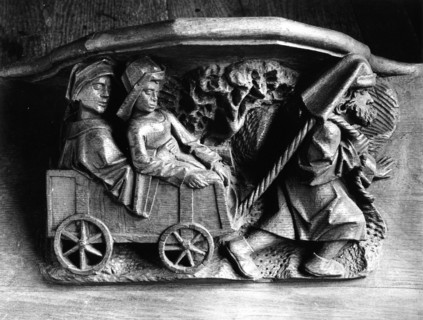 Scène de la vie quotidienne - Stalle de Saint Lucien de Beauvais - Musée de Cluny -