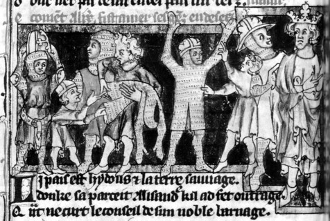 Habillement des chevaliers - Roman de toute la chevalerie (détail)