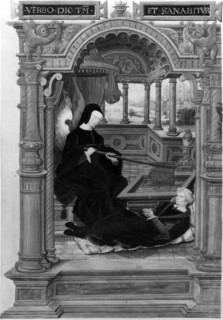 Louise of Savoy watering a rudder, symbol of regency
