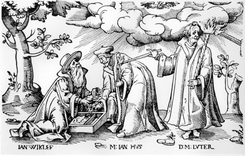 Jean Wiclef, Jean Hus et Martin Luther