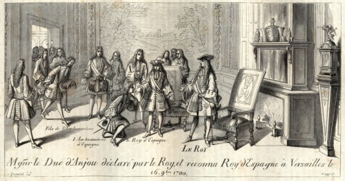 Le duc d'Anjou est reconnu roi d'Espagne par Louis XIV