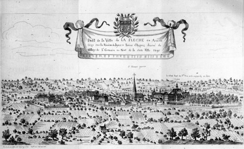 1695 - Vue de la ville de La Flèche en Anjou -
