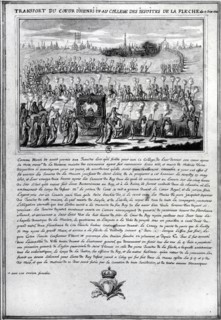 Transport du coeur de Henri IV au collège de la Flèche -