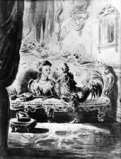 Caricature de Louis XV et de Madame du Barry -