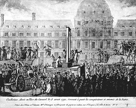 Guillotine sur la place du Carrousel.