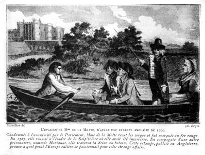 The escape from Madam of the Mound Business of the Collar (1785-1786) -