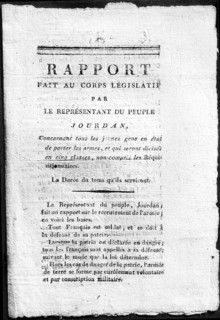 Rapport au corps législatif par Jourdan
