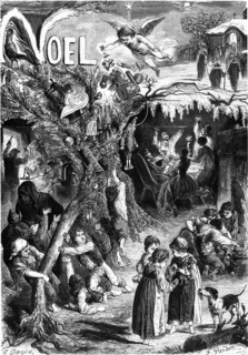 Christmas XIXth century drawing